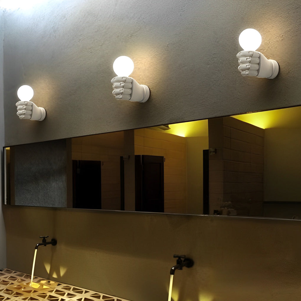 Resin Fist Retro Industrial LED Wall Lamp