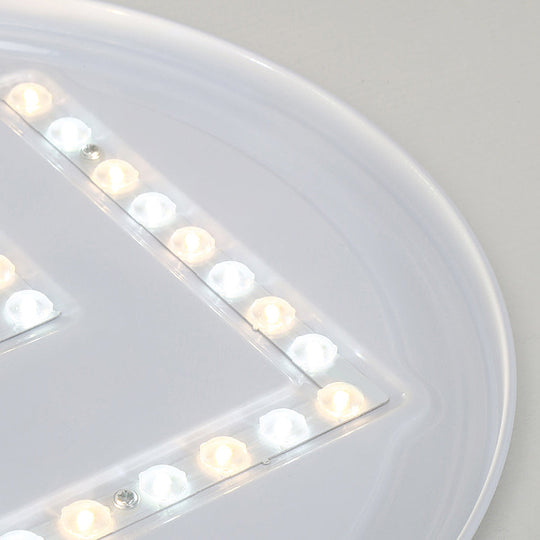 Creative Moon 3-Step Dimming LED Modern Flush Mount Ceiling Light
