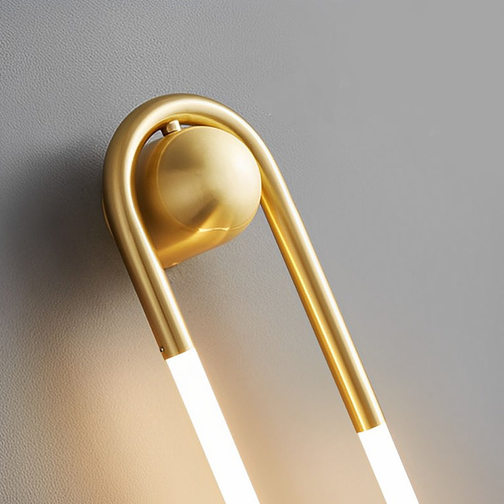 Round Rectangular Three Step Dimming LED Copper Wall Lamp