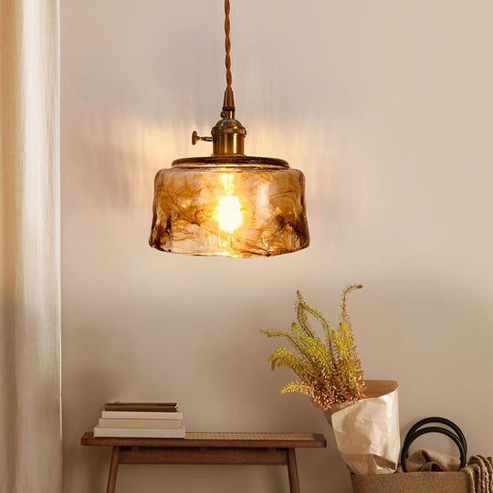 Creative Electroplated Metal Glass LED Nordic Island Light Hanging Lamp