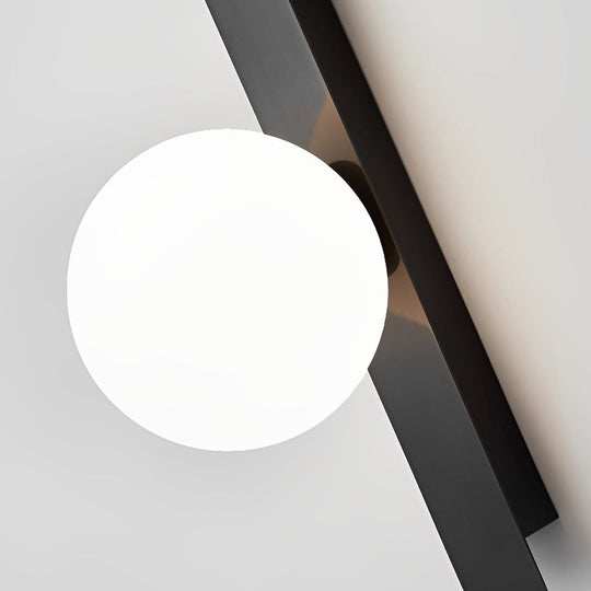 Black and Gold LED Linear Wall Lamp with Adjustable Spotlight