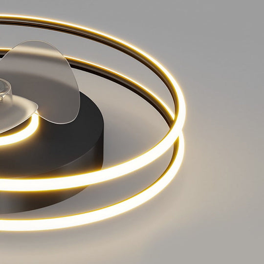 Nordic Bladeless Ceiling Fan with 3-Speed Wind and 45W LED Light