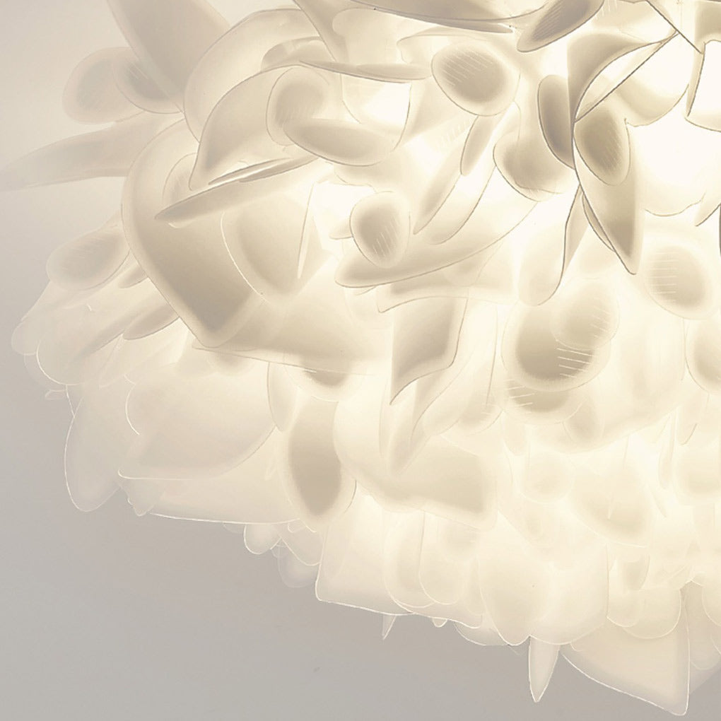 Flower Petals Three Step Dimming LED White Nordic Chandelier Light