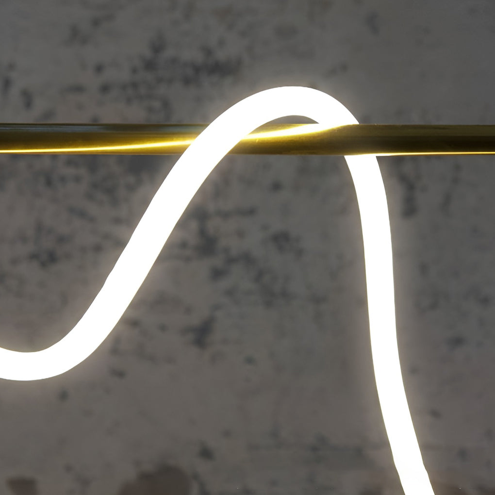 Creative LED Strip Electroplated Metal Modern Chandelier Ceiling Light
