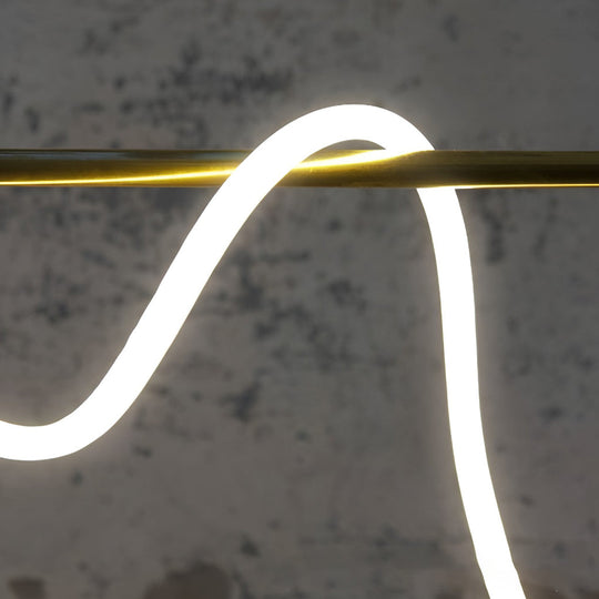 Creative LED Strip Electroplated Metal Modern Chandelier Ceiling Light