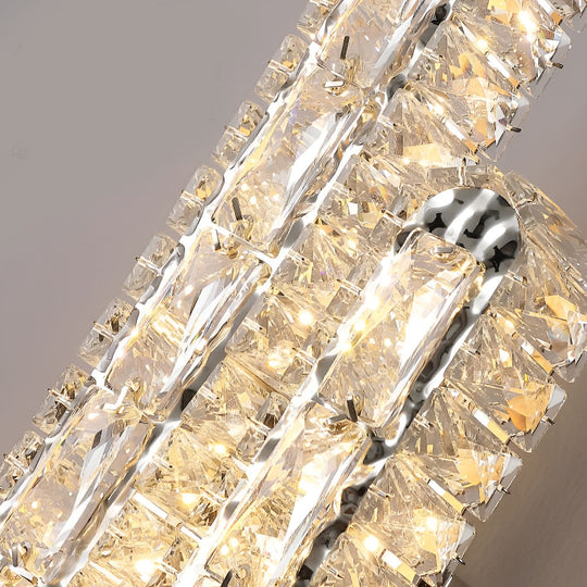Double Strip Three Step Dimming LED Crystal Wall Lamp