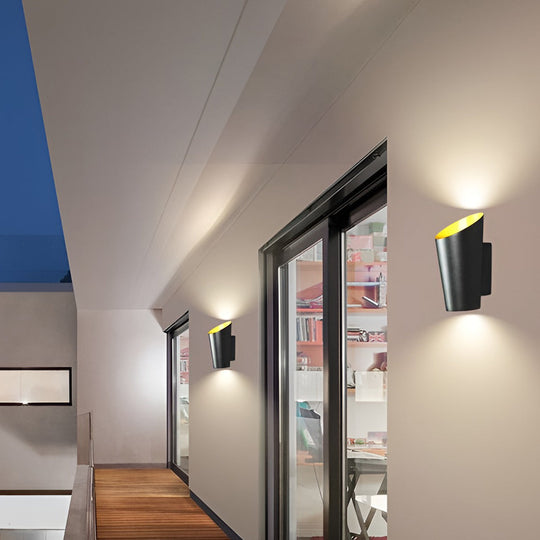 Cylindrical Waterproof 10W LED Up and Down Wall Lamp