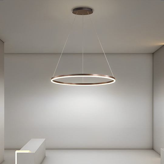 16'' Simple Circle Pendant Light with Acrylic Shade