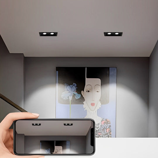 Rectangular – 2-Light Adjustable Recessed LED Spotlight with Three-Step Dimming