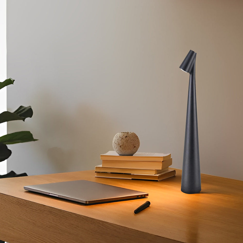 Modern Conical Stem LED Table Lamp with Touch Control