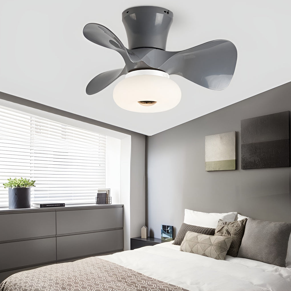 Macaron Color 3-Step Dimming LED Nordic Inverter Ceiling Fan Light