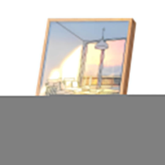 Wooden Frame Touch Control Dimmable LED Night Light