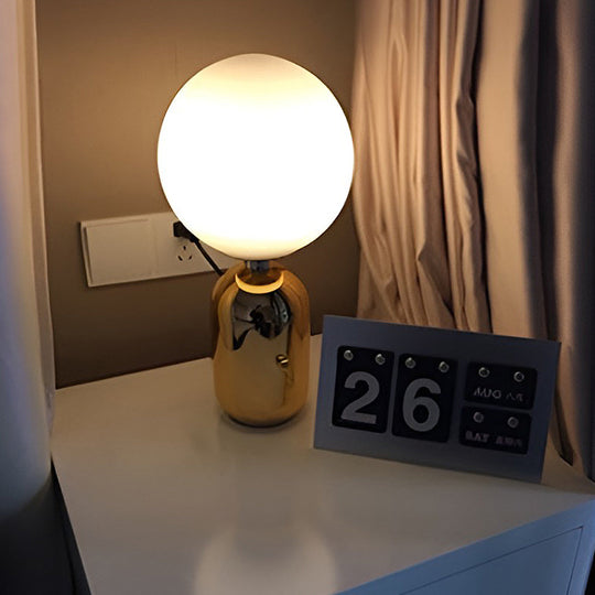 Modern Glass Globe LED Accent Table Lamp