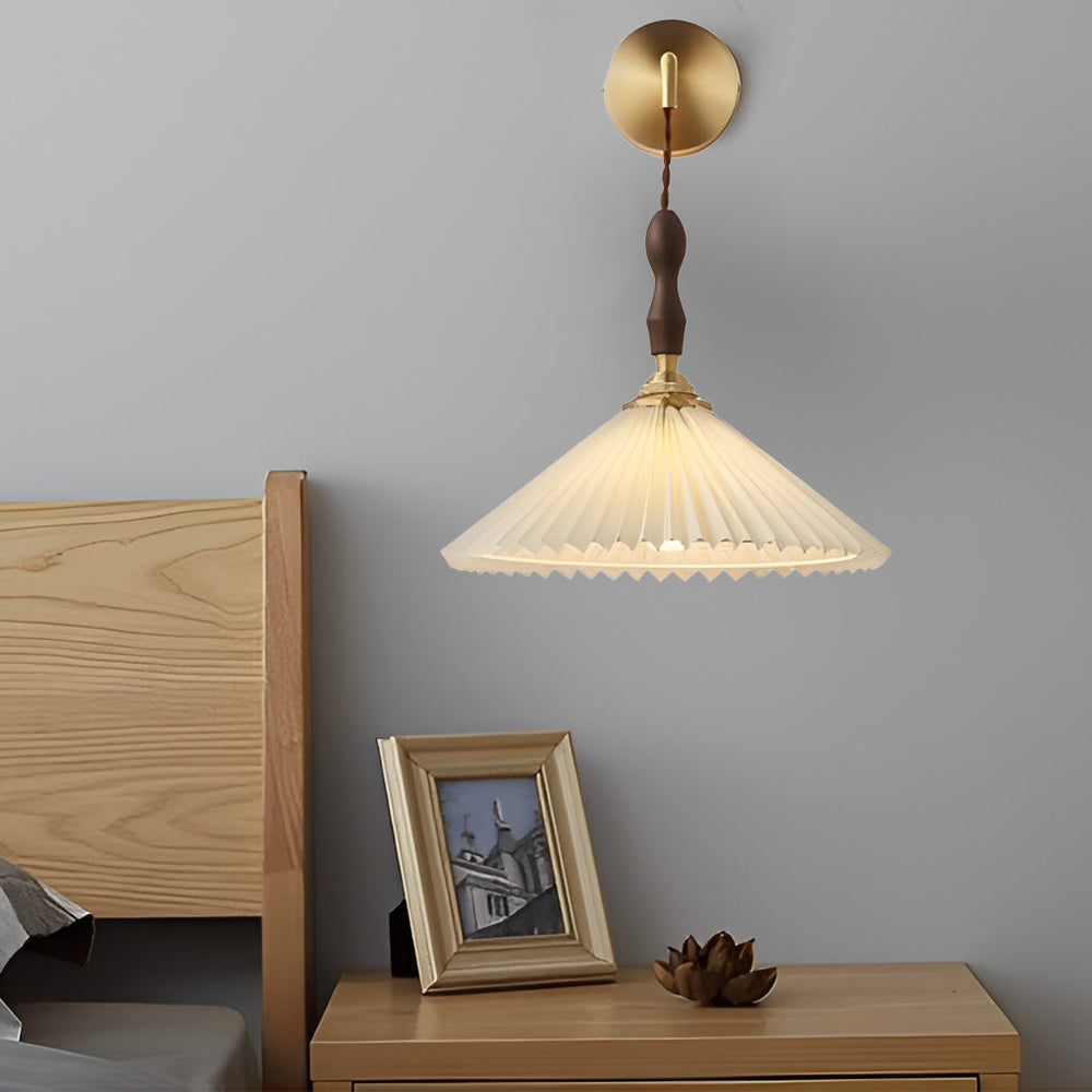 Classic Pleated Nordic LED Pendant and Wall Lamp