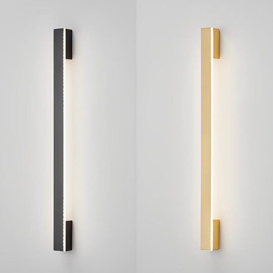 Minimalist Linear Copper LED Wall Lamp with 3-Step Dimming