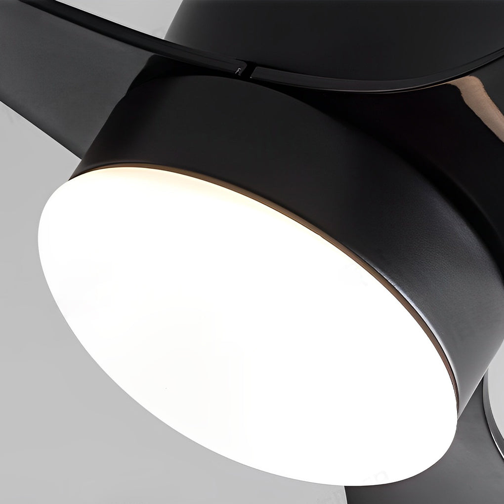 52 Inch Modern 3-Blade Ceiling Fan with 3-Step Dimmable LED and Remote Control