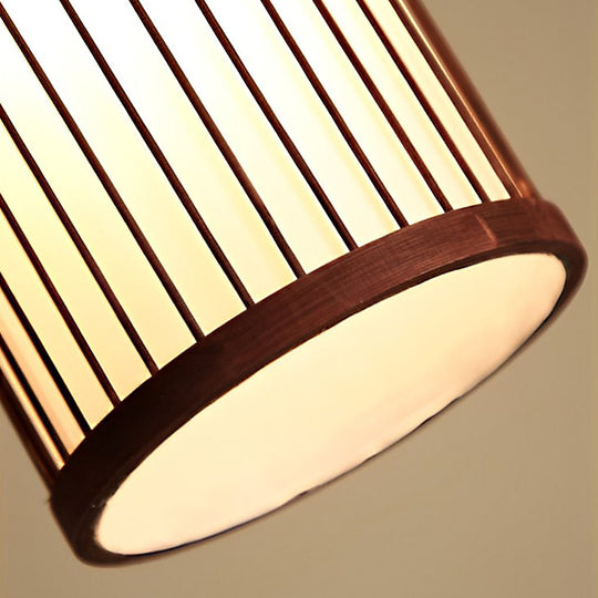 Creative Minimalist Bamboo Hand Woven LED Pendant Light