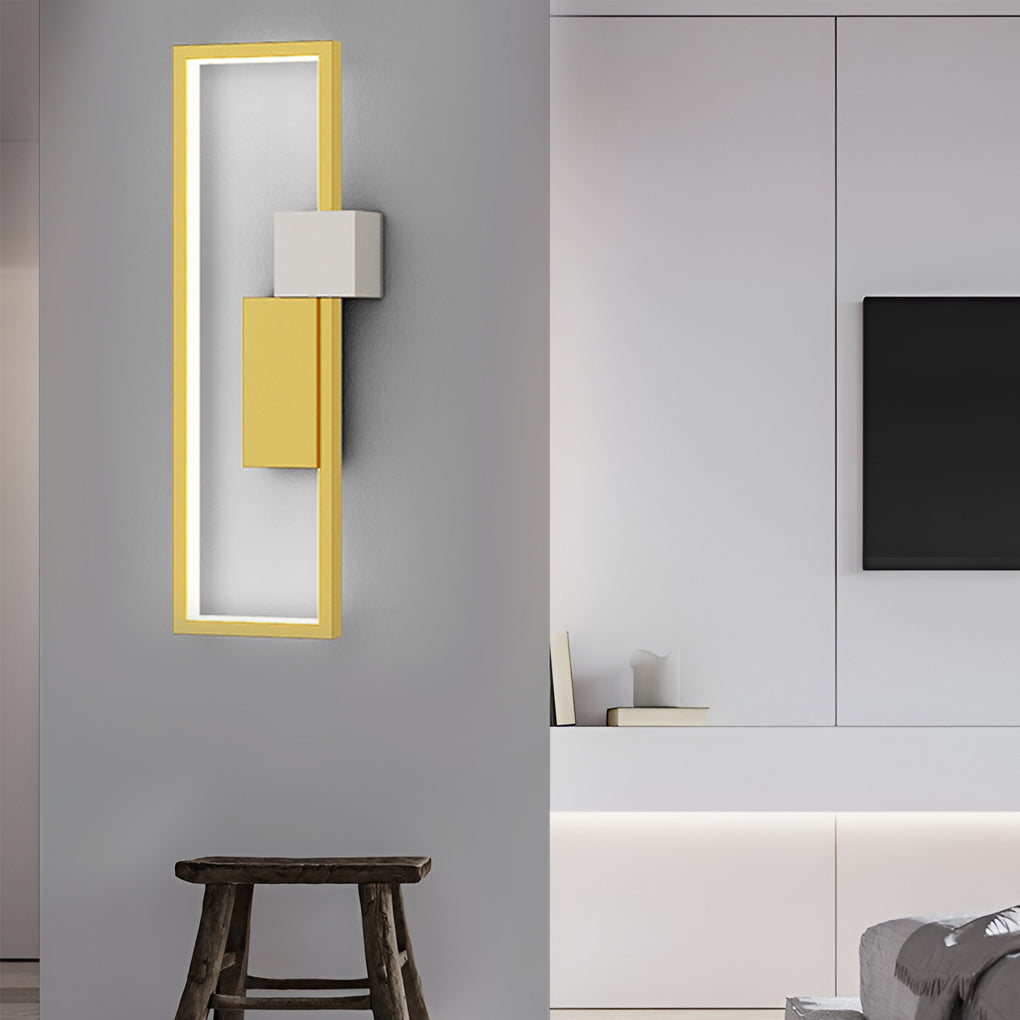 Rectangular Three-Color LED Nordic Wall Lamp