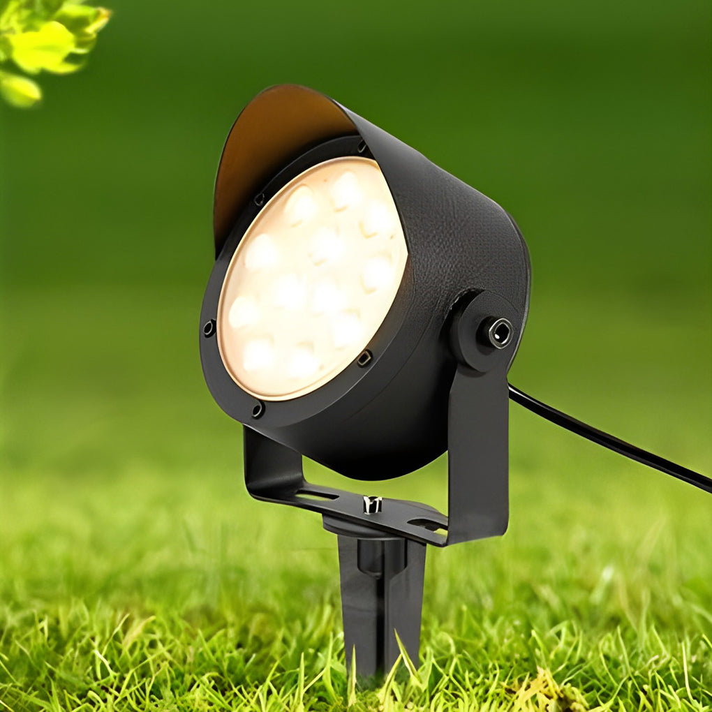 Adjustable Waterproof LED Anti slip Black Modern Outdoor Spotlights