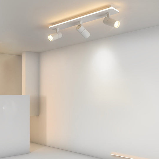 Minimalist Long Rectangular Adjustable LED Flush Mount Spotlight (2/3/4-Light)