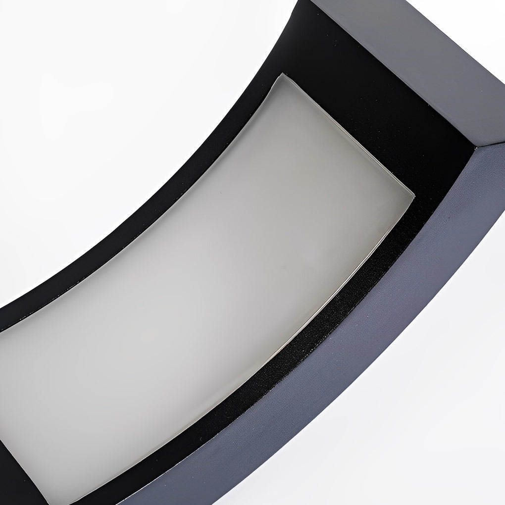 Curved LED Pathway Light Minimalist Black Waterproof Landscape Lamp