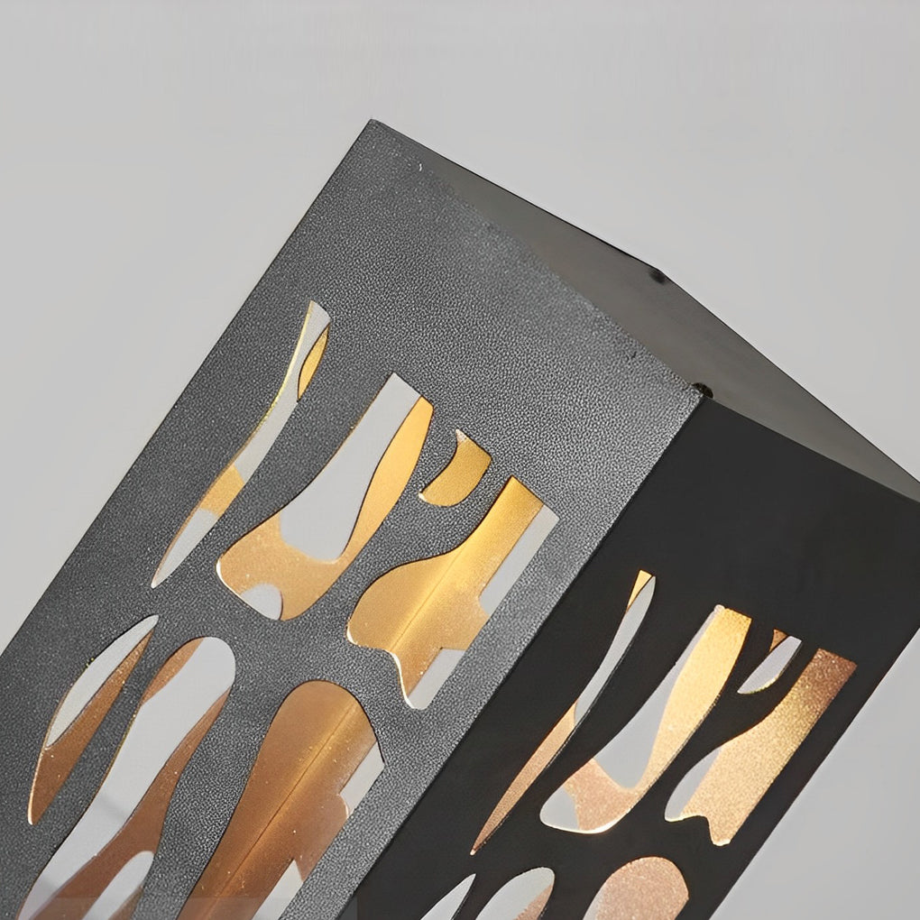 Solar Powered Modern Outdoor Lawn Lights with Hollow Branch Pattern