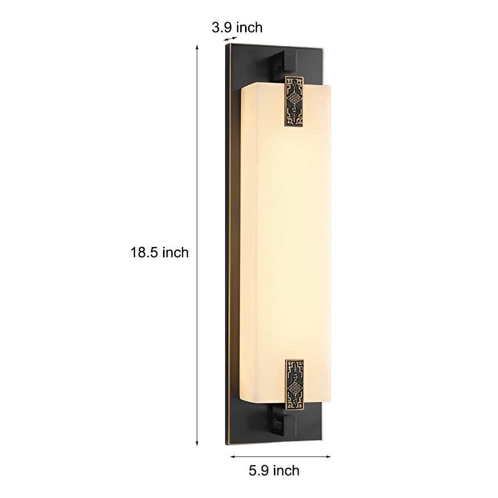 Outdoor Waterproof LED Copper Retro Exterior Wall Lights Sconces