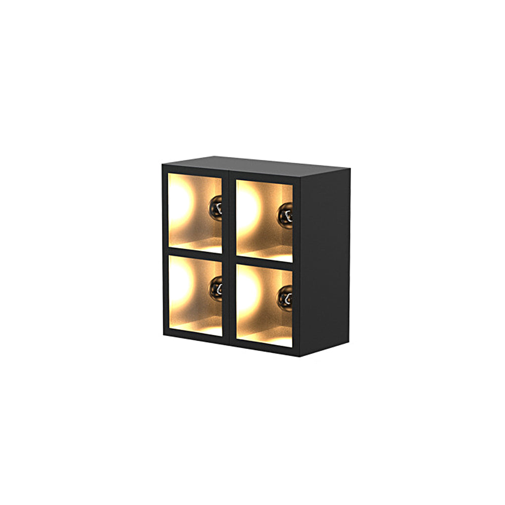Waterproof Creative Square Combination Wall Lamp with Flowerpot