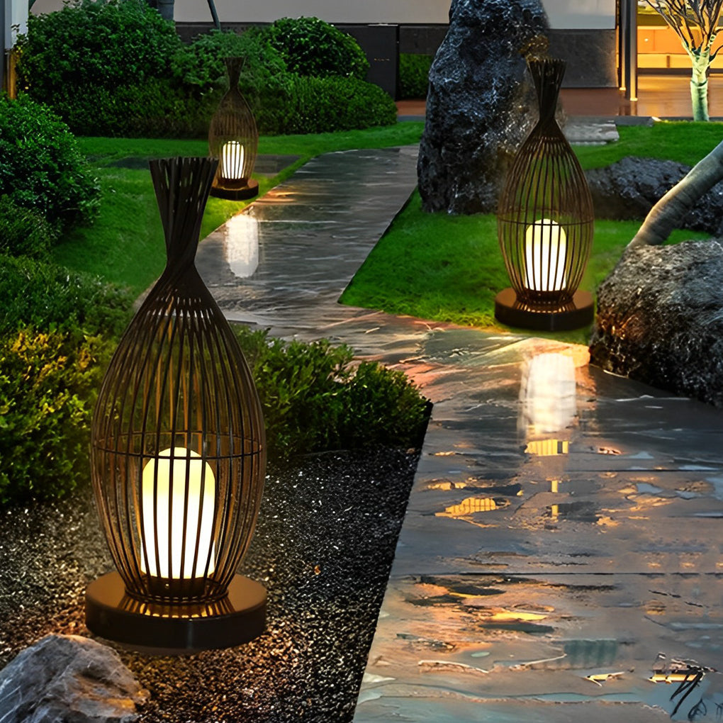 Industrial Caged LED Outdoor Floor Lamp Waterproof