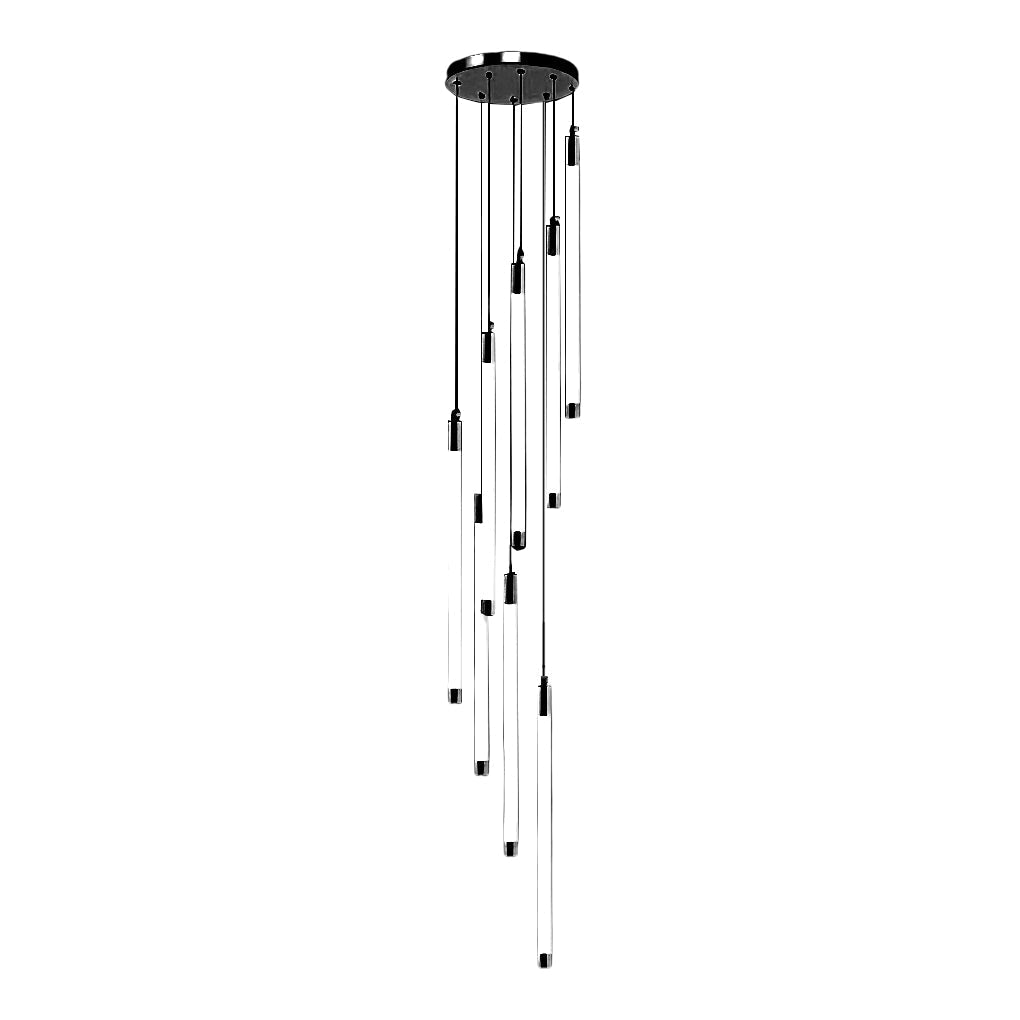 Spiral Creative Long Tube LED Modern Duplex Staircase Chandelier Ceiling Light
