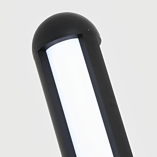 Minimalist Waterproof LED Black Modern Residential Outdoor Bollard Lights Yard Lighting