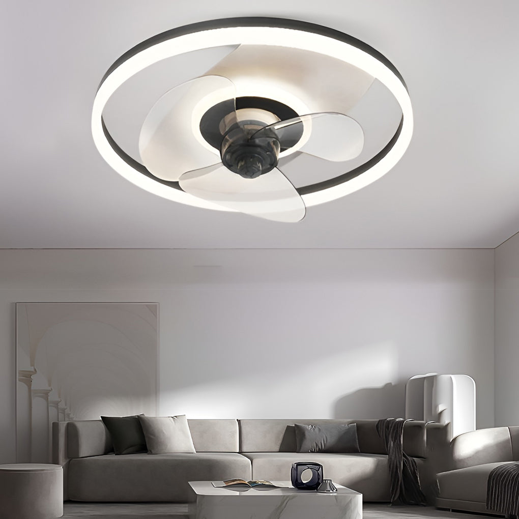 Modern Inverter Ceiling Fan with 3-Step Dimming LED and Remote Control