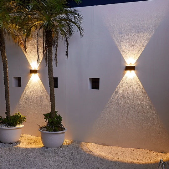 Rectangular Up and Down LED Waterproof Solar Wall Washer Light