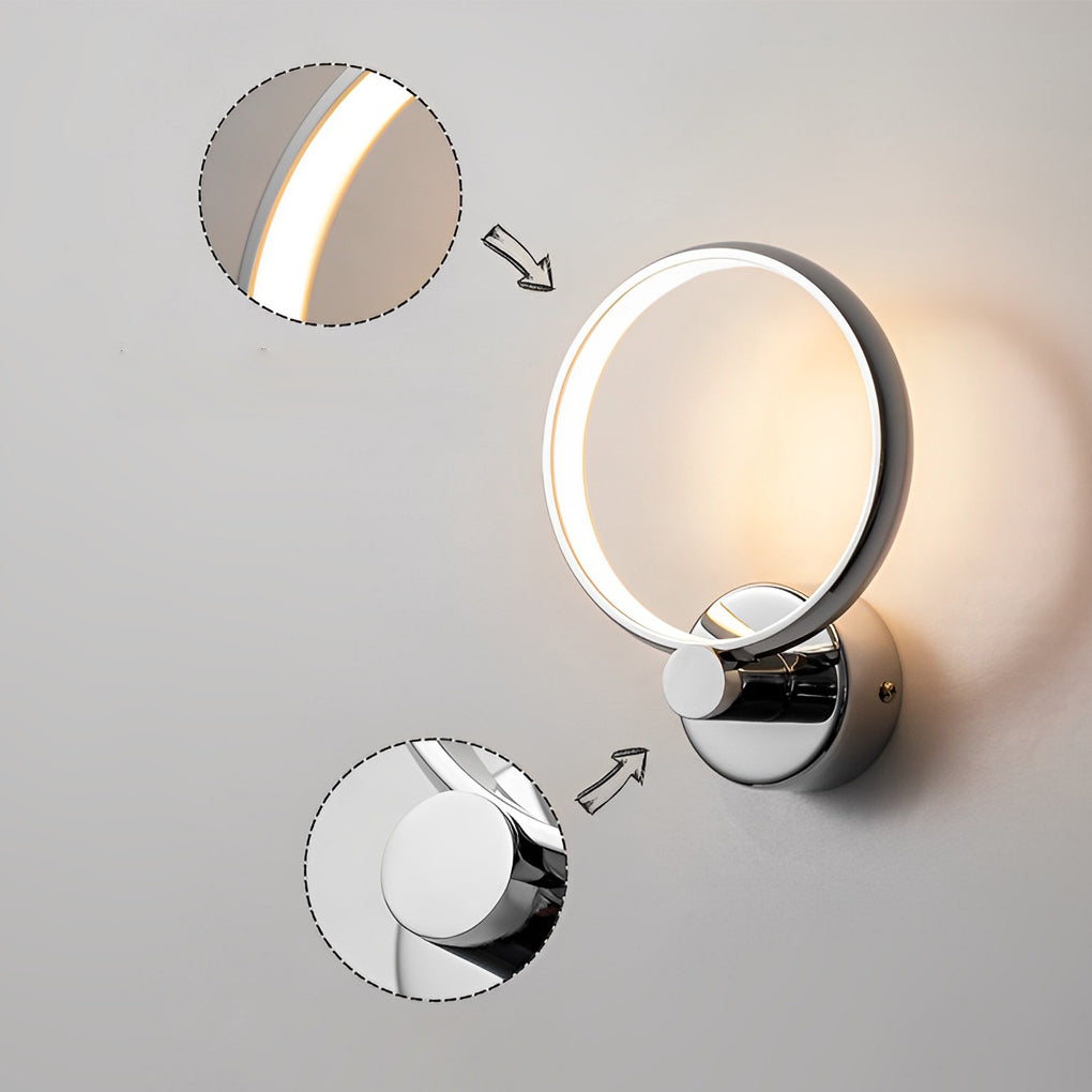 Circular Minimalist Aluminum LED Nordic Wall Lamp