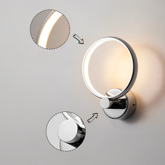 Circular Minimalist Aluminum LED Nordic Wall Lamp