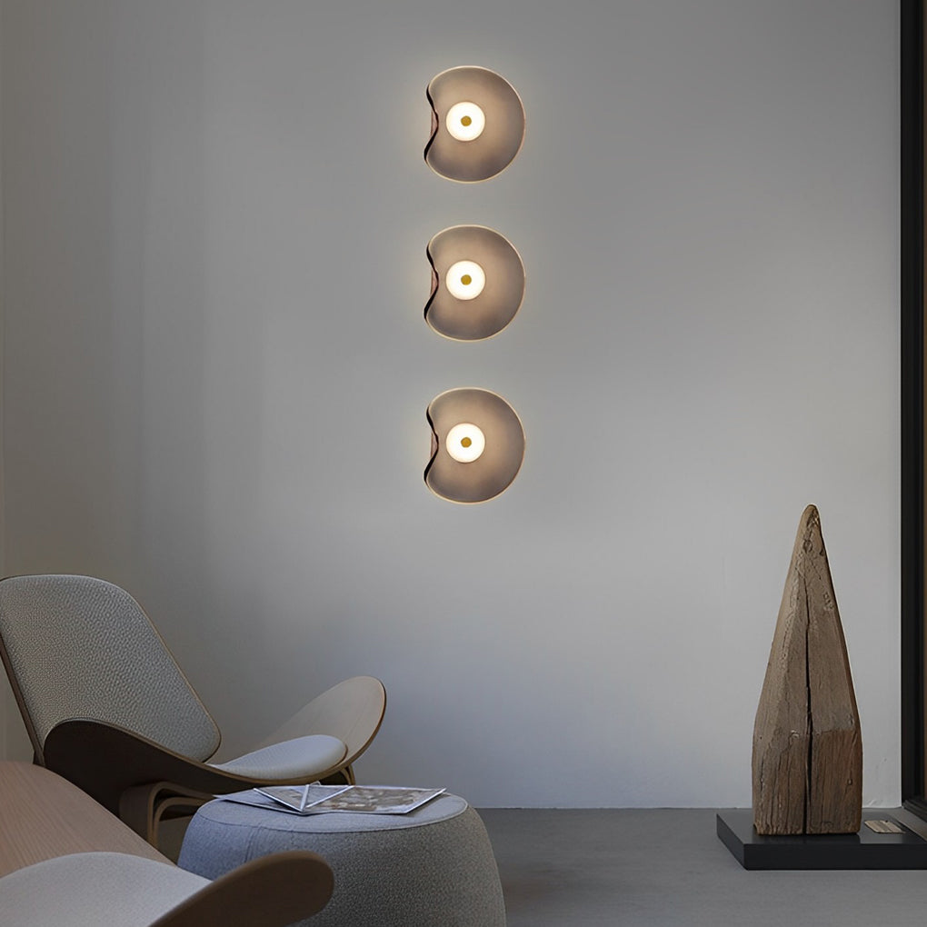 Irregular Round Glass Postmodern LED Wall Lamp