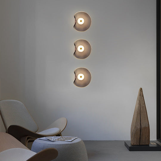 Irregular Round Glass Postmodern LED Wall Lamp