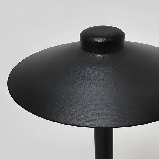 Modern Mushroom-Shaped LED Outdoor Path Light Black Finish