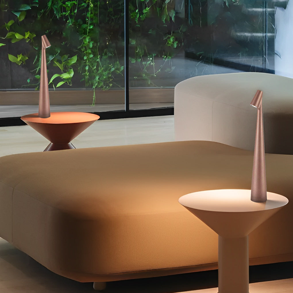 Modern Conical Stem LED Table Lamp with Touch Control