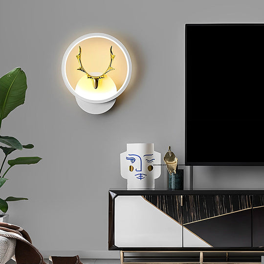 Antler Design Round and Square Modern LED Wall Lamp