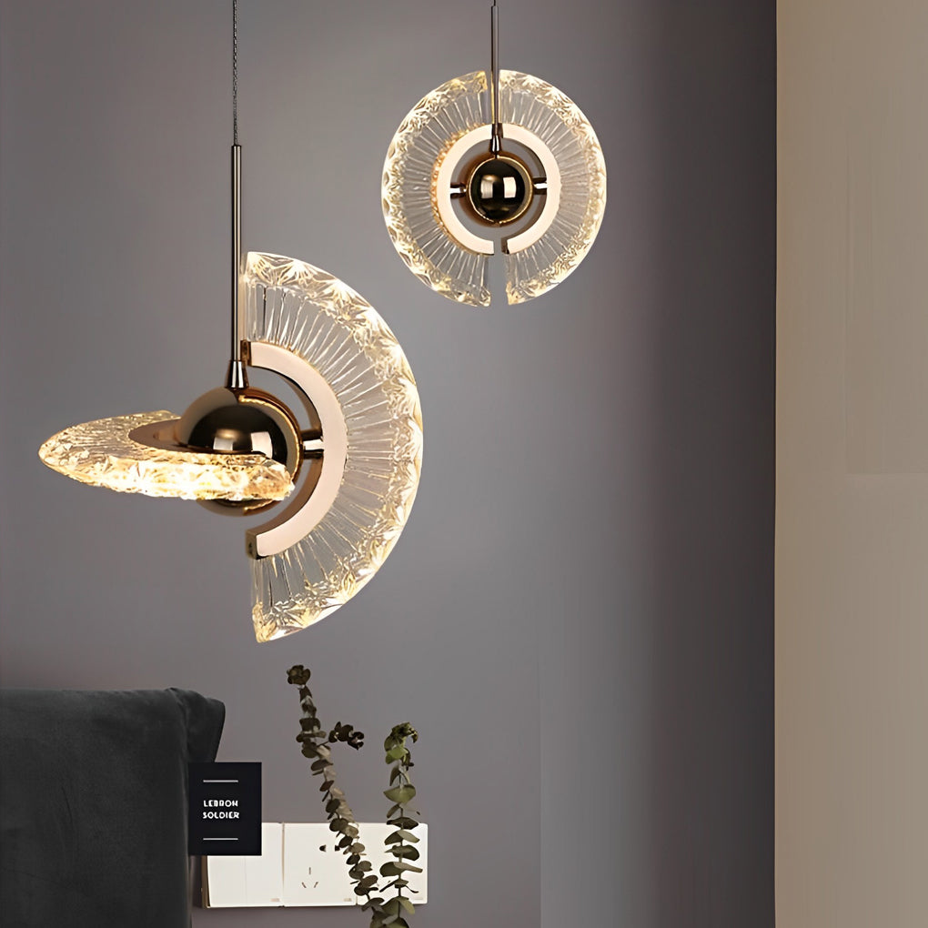 Creative Circle Anodized Acrylic LED Modern Pendant Light