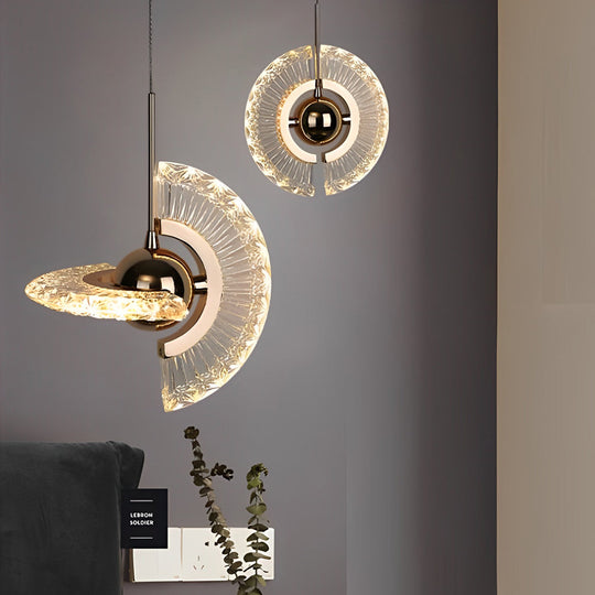 Creative Circle Anodized Acrylic LED Modern Pendant Light
