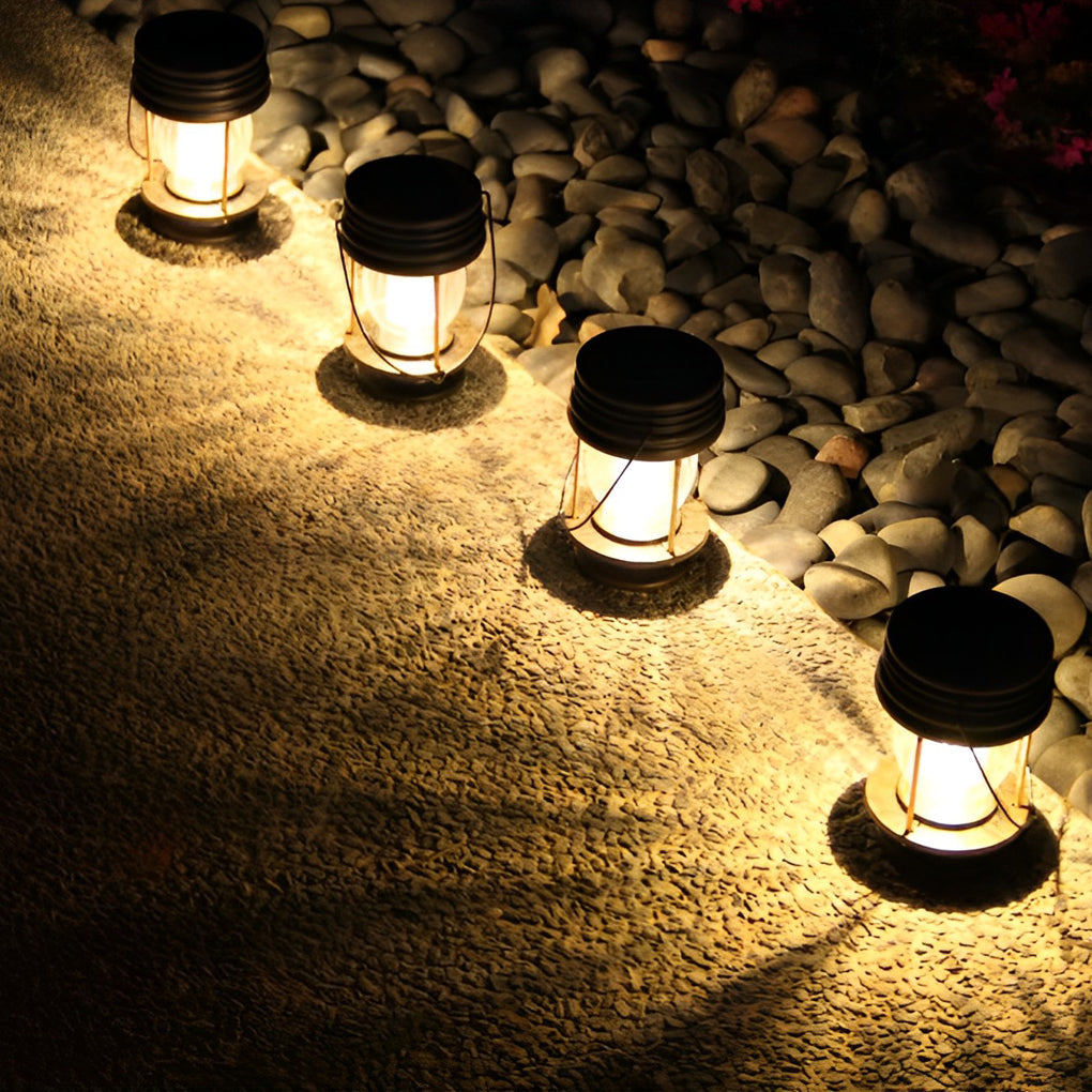 Retro Portable Waterproof Intelligent LED Solar Powered Outdoor Lights