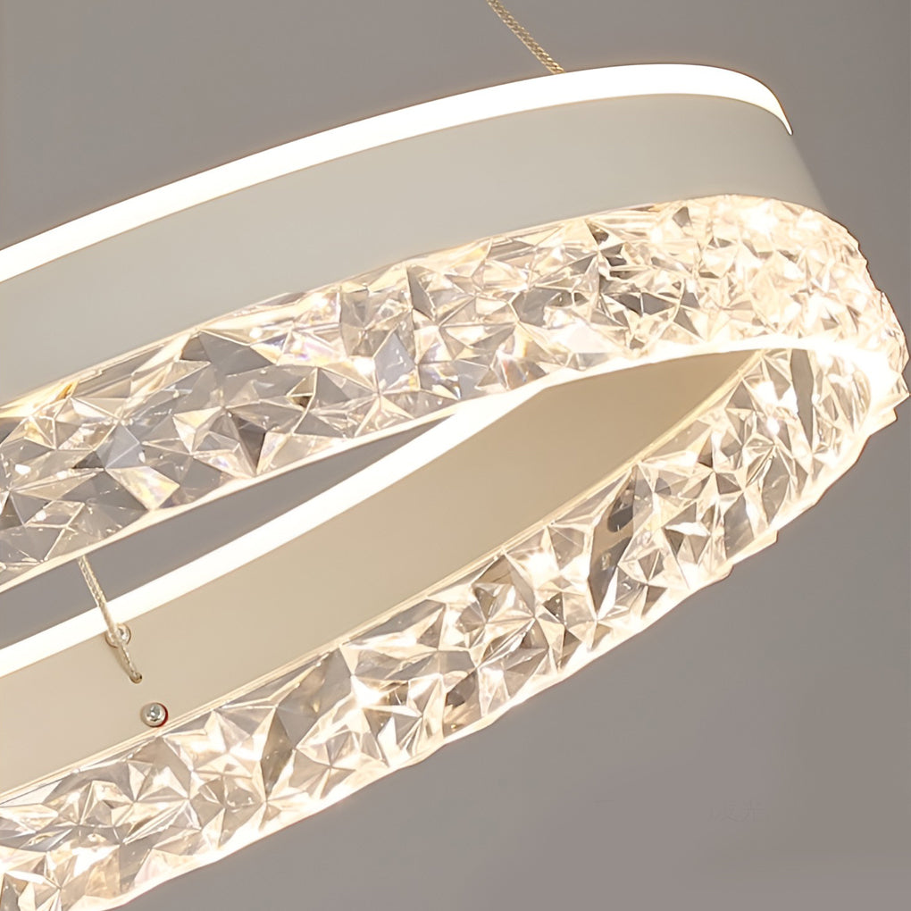 Circular Ring Three-step Dimming LED Modern Chandelier Island Light