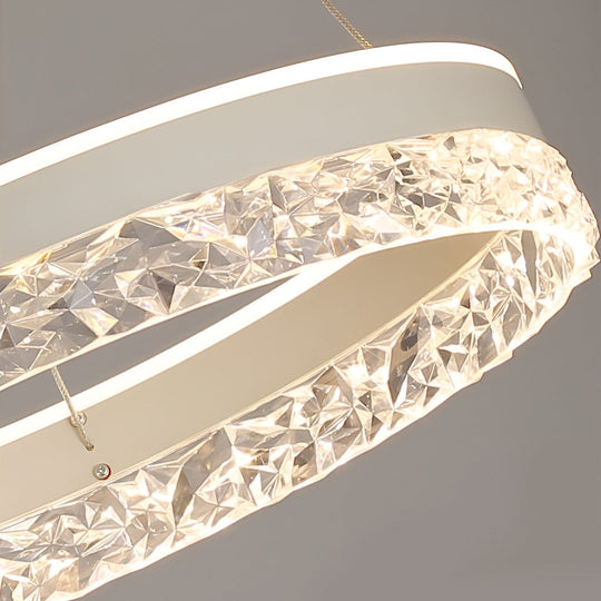 Circular Ring Three-step Dimming LED Modern Chandelier Island Light