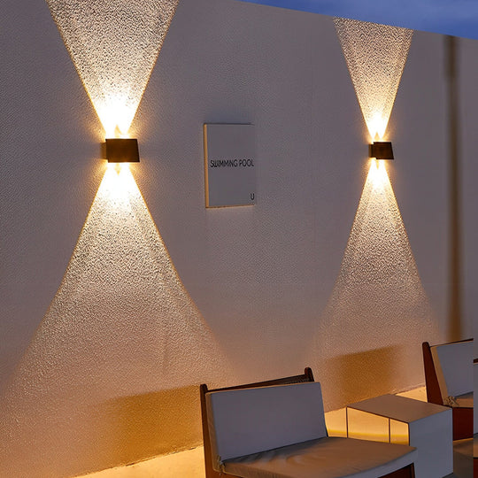 Rectangular Up and Down LED Waterproof Solar Wall Washer Light