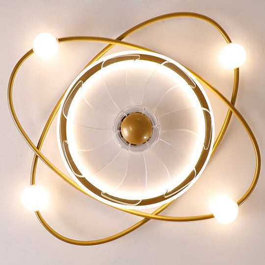 Creative Intelligent Stepless Dimming LED Nordic Ceiling Fan Light