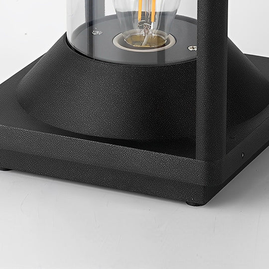 Square Minimalist LED Solar Fence Post Light Waterproof Outdoor Lamp