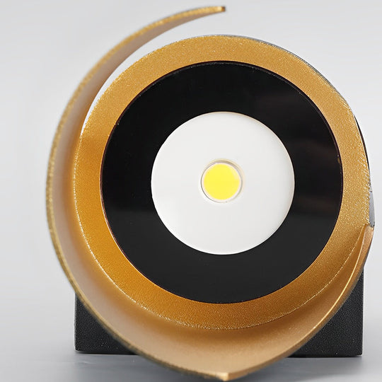 Spiral Exterior Up and Down Wall Mounted Light with Gold Interior