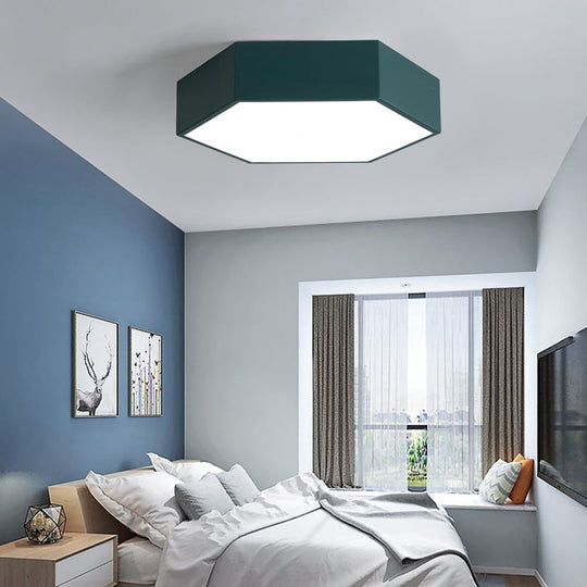 Geometric Shaped LED Wireless Control Modern Ceiling Light – Flush Mount Design